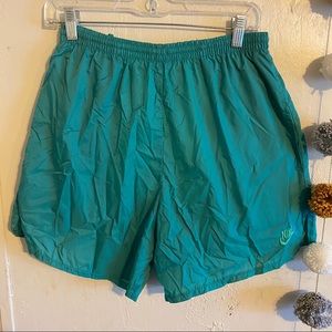 Vintage 80s/90s Nike Aqua Teal Running Shorts